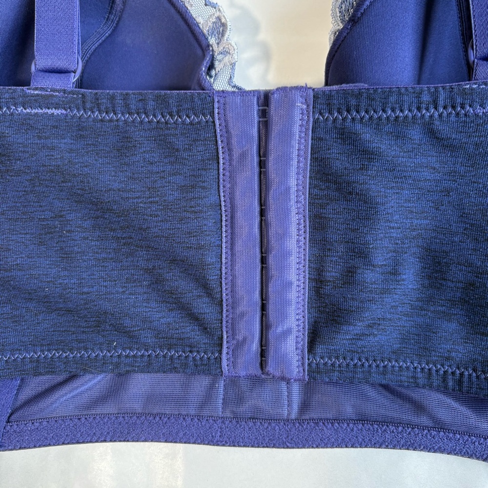 Adore ME Britta Dark Blue Floral Lace Contour Demi Longline Bra 36DDD - Picture 10 of 12